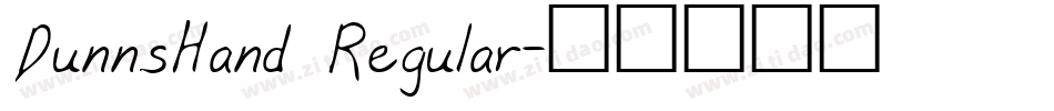 DunnsHand Regular字体转换